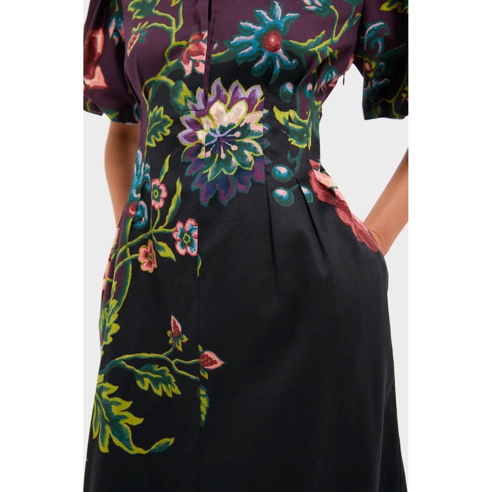 Tuckernuck Midnight Moonflower Delaney Dress Purple Floral Midi Size S - Picture 5 of 6